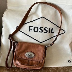 Fossil small brown crossbody